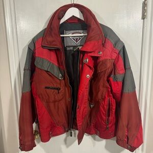 Red and Gray Spyder vintage ski jacket/vest